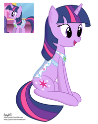 Size: 950x1200 | Tagged: safe, artist:joey, edit, edited screencap, imported from derpibooru, screencap, twilight sparkle, unicorn, friendship is magic, female, gem saddle twilight, mlp rewind art challenge, saddle, solo, unicorn twilight