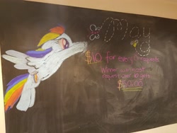 Size: 4032x3024 | Tagged: safe, artist:legions20, imported from derpibooru, rainbow dash, 3d, absurd resolution, chalkboard, koikatsu