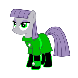 Size: 1152x1152 | Tagged: safe, artist:motownwarrior01, artist:porygon2z, imported from derpibooru, maud pie, clothes, crossover, dc comics, dress, female, green lantern, green lantern (comic), green lantern corps, simple background, solo, transparent background, wristband