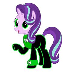 Size: 1152x1152 | Tagged: safe, artist:dashiesparkle, artist:motownwarrior01, imported from derpibooru, starlight glimmer, dc comics, female, green lantern, green lantern (comic), green lantern corps, simple background, solo, transparent background, wristband