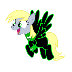 Size: 1152x1152 | Tagged: safe, artist:dashiesparkle, artist:motownwarrior01, imported from derpibooru, derpy hooves, pegasus, pony, dc comics, female, green lantern, green lantern (comic), green lantern corps, mare, simple background, solo, transparent background, wristband