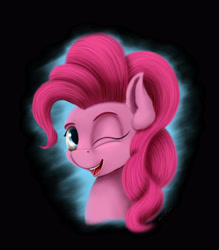 Size: 3500x4000 | Tagged: safe, artist:skitsniga, artist:skitsroom, imported from derpibooru, pinkie pie, absurd resolution, bust, colored pupils, female, portrait, solo, wink