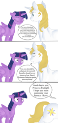 Size: 1280x2715 | Tagged: safe, artist:jbond, artist:silfoe, color edit, edit, imported from derpibooru, prince blueblood, twilight sparkle, alicorn, pony, unicorn, royal sketchbook, angry, colored, comic, dialogue, eyes closed, female, floppy ears, male, mare, stallion, translation, twilight sparkle (alicorn)