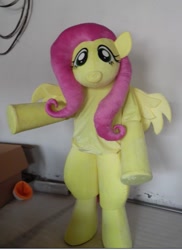 Size: 407x560 | Tagged: safe, imported from derpibooru, fluttershy, fursuit, hug, irl, photo, ponysuit