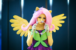 Size: 1004x669 | Tagged: safe, artist:ryoko-demon, imported from derpibooru, fluttershy, human, equestria girls, rainbow rocks, clothes, cosplay, costume, irl, irl human, photo, ponied up, solo