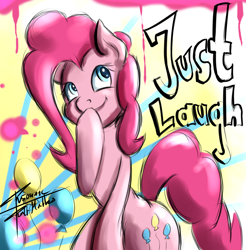 Size: 1280x1301 | Tagged: safe, artist:r5on11c, imported from derpibooru, pinkie pie, earth pony, pony, female, happy, smiling, solo