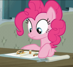 Size: 522x482 | Tagged: safe, imported from derpibooru, screencap, pinkie pie, pony, spice up your life, animated, disgusted, female, open mouth, solo, tongue out, uvula