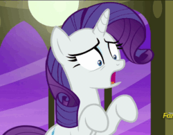 Size: 708x551 | Tagged: safe, imported from derpibooru, screencap, rarity, pony, spice up your life, animated, female, implying, loop, shocked, surprised