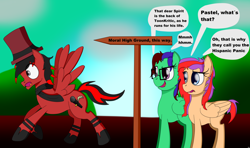 Size: 1600x947 | Tagged: safe, artist:yifle1, imported from derpibooru, oc, oc only, oc:toonkriticy2k, pegasus, pony, female, funny aneurysm moment, male, mare, red and black oc, stallion