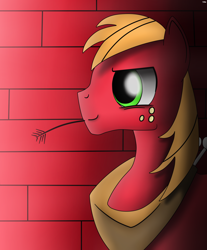 Size: 1024x1238 | Tagged: safe, artist:yifle1, imported from derpibooru, big macintosh, earth pony, pony, hay stalk, male, solo, stallion, straw in mouth
