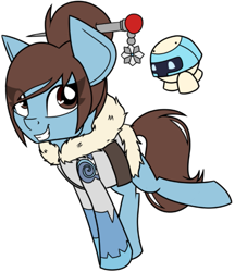 Size: 715x829 | Tagged: safe, artist:partylikeanartist, imported from derpibooru, pony, bun, clothes, coat, crossover, hair bun, heart eyes, jacket, looking away, mei, overwatch, pin, ponified, simple background, smiling, solo, wingding eyes, wip