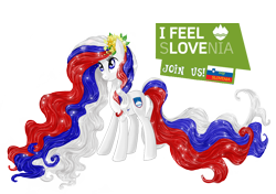 Size: 1024x720 | Tagged: dead source, safe, artist:ascix, imported from derpibooru, oc, oc only, earth pony, pony, ethereal mane, flower, flower in hair, ponified, simple background, slovenia, sparkling mane, transparent background