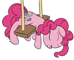 Size: 3000x2450 | Tagged: safe, artist:datapony, imported from derpibooru, pinkie pie, earth pony, pony, female, simple background, sleeping, solo, swing, transparent background