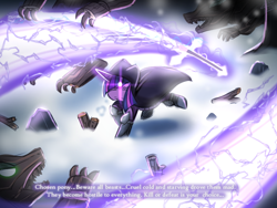 Size: 800x600 | Tagged: safe, artist:vavacung, imported from derpibooru, twilight sparkle, timber wolf, crossover, dark souls, fight, magic