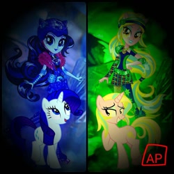 Size: 894x894 | Tagged: safe, artist:mlpariana, imported from derpibooru, lemon zest, rarity, equestria girls, friendship games