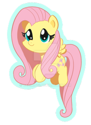 Size: 600x825 | Tagged: safe, artist:talimingi, imported from derpibooru, fluttershy, chibi, cute, female, solo, watermark