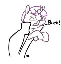 Size: 1280x1339 | Tagged: safe, artist:pabbley, imported from derpibooru, zesty gourmand, vampire, spice up your life, 30 minute art challenge, bleh, fangs, lineart, monochrome, sketch