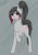 Size: 1657x2382 | Tagged: safe, artist:owlnon, imported from derpibooru, oc, oc only, oc:miss eri, alternate hairstyle, black and red mane, solo, two toned mane