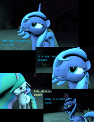 Size: 816x1056 | Tagged: safe, artist:kombatantchampion, artist:warhammer kombatant, imported from derpibooru, princess celestia, princess luna, comic:my little star wars the force is magic, 3d, comic, dialogue, s1 luna