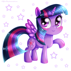 Size: 1000x1000 | Tagged: safe, artist:leffenkitty, imported from derpibooru, twilight sparkle, alicorn, pony, chibi, female, simple background, smiling, solo, transparent background, twilight sparkle (alicorn)