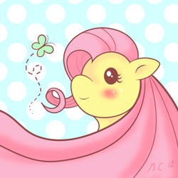 Size: 900x900 | Tagged: safe, artist:kiri-ri, imported from derpibooru, fluttershy, butterfly, pony, female, solo