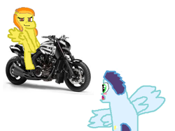 Size: 512x385 | Tagged: safe, artist:superspy22121, imported from derpibooru, soarin', spitfire, pony, 1000 hours in ms paint, female, male, ms paint, shipping, soarinfire, straight, wonderbolts