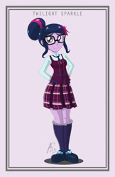 Size: 1320x2040 | Tagged: safe, artist:j-nanasca, artist:kingjnar, imported from derpibooru, sci-twi, twilight sparkle, equestria girls, clothes, crystal prep academy uniform, female, school uniform, solo