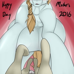 Size: 1280x1280 | Tagged: safe, artist:m-p-l, imported from derpibooru, oc, oc only, belly, mother and son, mother's day, pregnant