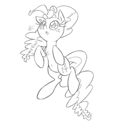 Size: 2440x2550 | Tagged: safe, artist:leadhooves, imported from derpibooru, pinkie pie, female, monochrome, solo