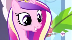 Size: 1100x618 | Tagged: safe, imported from derpibooru, screencap, princess cadance, pony, equestria games (episode), bust, cute, cutedance, hub logo, portrait, solo focus