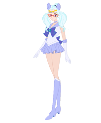 Size: 509x621 | Tagged: safe, artist:wolfangelmoon, imported from derpibooru, sugarcoat, equestria girls, friendship games, clothes, cosplay, costume, female, looking at you, pony ears, sailor moon, solo