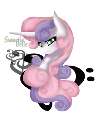 Size: 1631x2071 | Tagged: safe, artist:pinkiedashironi, imported from derpibooru, sweetie belle, bust, female, portrait, solo