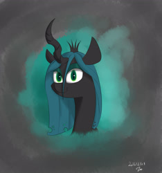 Size: 3000x3200 | Tagged: safe, artist:passigcamel, imported from derpibooru, queen chrysalis, changeling, changeling queen, crown, cute, cutealis, female, jewelry, regalia, solo
