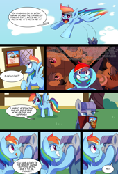 Size: 1000x1470 | Tagged: safe, artist:little-tweenframes, deleted from derpibooru, imported from derpibooru, daring do, maud pie, rainbow dash, comic:readers of the last copy, book, comic, rainbow the shipper, shipper on deck, squishy cheeks