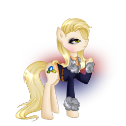 Size: 1000x1000 | Tagged: safe, artist:yuntaoxd, imported from derpibooru, pony, blushing, clothes, dress, eyeshadow, makeup, nation ponies, national flag, ponified, russia, solo