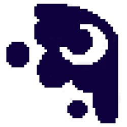 Size: 2000x2000 | Tagged: safe, artist:awesometheweirdo, imported from derpibooru, princess luna, cutie mark, pixel art