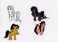 Size: 1750x1275 | Tagged: safe, artist:bloo-d-emon, imported from derpibooru, inuyasha, kikyo, koga, naraku, ponified, sesshoumaru