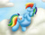Size: 1374x1080 | Tagged: safe, artist:seenty, imported from derpibooru, rainbow dash, backwards cutie mark, cute, dashabetes, female, preggo dash, pregnant, sleeping, solo