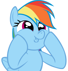 Size: 6000x6239 | Tagged: safe, artist:togekisspika35, imported from derpibooru, rainbow dash, daring don't, .psd available, absurd resolution, dashface, female, rainbow dash is best facemaker, simple background, solo, transparent background, vector