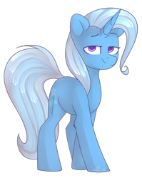 Size: 1827x2300 | Tagged: safe, artist:starlyfly, artist:starlyflygallery, imported from derpibooru, trixie, pony, unicorn, bedroom eyes, female, looking at you, mare, simple background, solo
