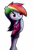 Size: 5359x7902 | Tagged: safe, artist:fj-c, imported from derpibooru, rainbow dash, equestria girls, absurd resolution, breasts, cleavage, clothes, female, mercedes symbol mistaken for peace sign, peace symbol, shorts, simple background, solo, tanktop, transparent background