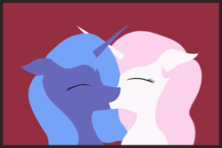 Size: 1500x1000 | Tagged: safe, artist:kopaleo, imported from derpibooru, princess celestia, princess luna, alicorn, pony, cewestia, duo, female, filly, filly celestia, filly luna, incest, kiss on the lips, kissing, lesbian, mare, pink-mane celestia, princest, royal sisters, s1 luna, shipping, woona, younger