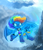 Size: 2609x3000 | Tagged: safe, artist:megadisia, imported from derpibooru, rainbow dash, anthro, female, solo, sonic the hedgehog (series), sonicified