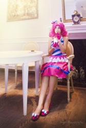 Size: 687x1024 | Tagged: safe, artist:nazomypie, imported from derpibooru, pinkie pie, human, clothes, cosplay, costume, irl, irl human, photo, solo