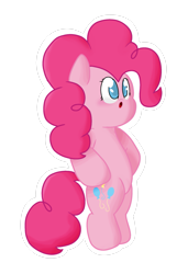 Size: 1581x2306 | Tagged: safe, artist:laserpewpewrblx, imported from derpibooru, pinkie pie, pony, bipedal, female, solo