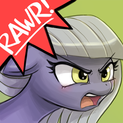 Size: 500x500 | Tagged: safe, artist:lumineko, imported from derpibooru, part of a set, limestone pie, pony, angry, cute, female, limabetes, mare, open mouth, rawr, rawrvatar, solo