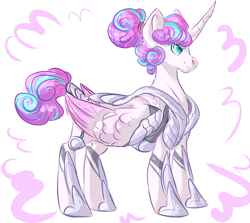 Size: 2664x2376 | Tagged: safe, artist:dingobreath, deleted from derpibooru, imported from derpibooru, princess flurry heart, alicorn, armor, flurry heart pearl of battle, older, older flurry heart, solo, warrior flurry heart