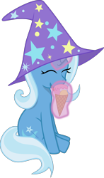 Size: 6007x10217 | Tagged: safe, artist:baka-neku, imported from derpibooru, trixie, pony, unicorn, absurd resolution, cute, diatrixes, female, food, glowing horn, ice cream, magic, mare, simple background, solo, telekinesis, transparent background