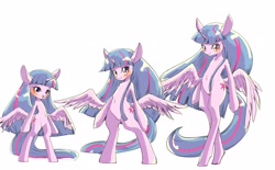 Size: 3236x2000 | Tagged: safe, artist:unousaya, imported from derpibooru, twilight sparkle, alicorn, pony, semi-anthro, arm hooves, belly button, bipedal, butt wings, female, scale, solo, twilight sparkle (alicorn)