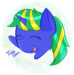 Size: 2241x2264 | Tagged: safe, artist:lavdraws, artist:phinpie, imported from derpibooru, oc, oc only, oc:treble sketch, blob, blob ponies, solo